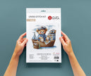 Captain Bear on the High Seas - Cross Stitch Kit AVA P050