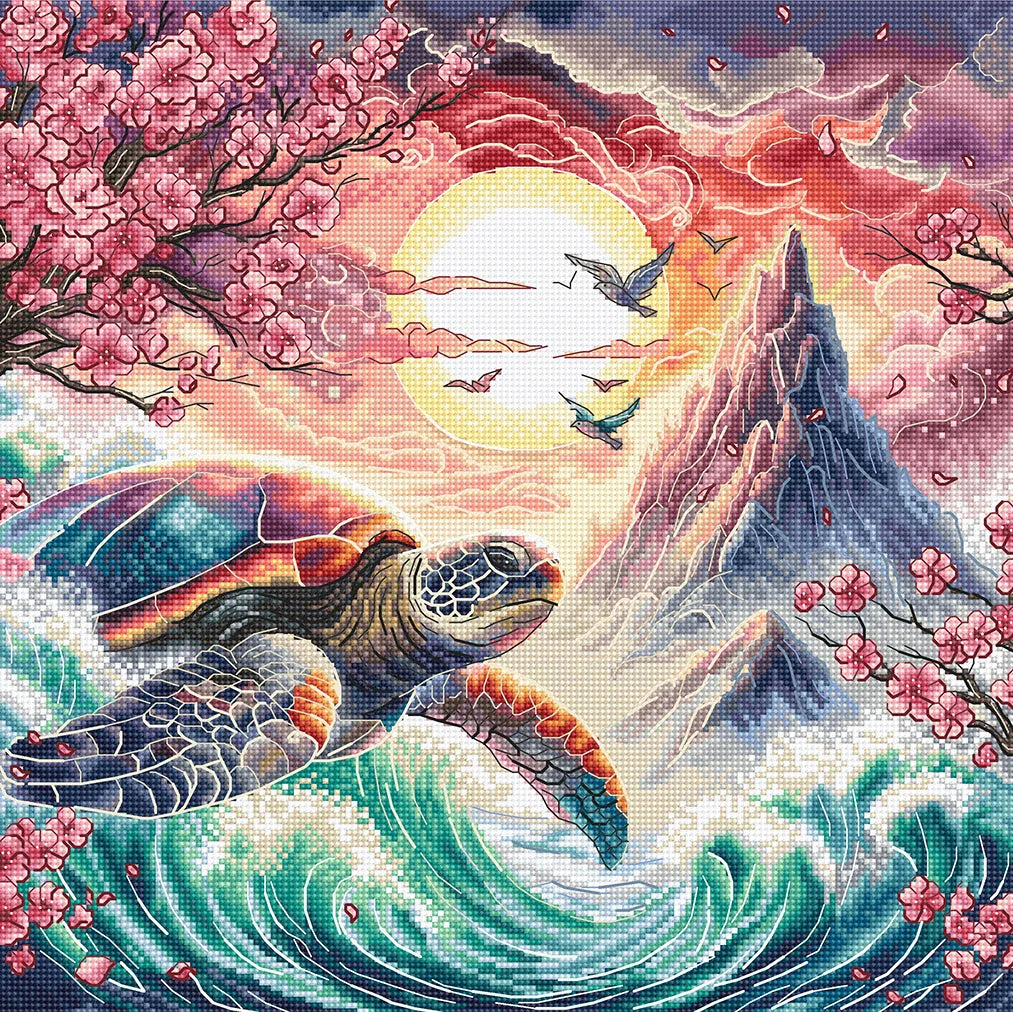 The Turtle of the Rising Sun - Cross Stitch Kit AVA P056