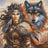 The Worrior and the Wolf - Cross Stitch Kit AVA P076