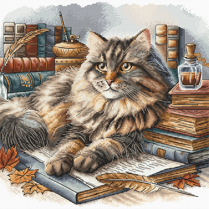 The Wise Cat - Cross Stitch Kit AVA P089