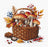 Basket of Autumn Mushrooms - Cross Stitch Kit AVA P097