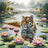 Tiger Among Water Lilies - Cross Stitch Kit AVA P121