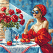 Lady in Red - Cross Stitch Kit AVA P134