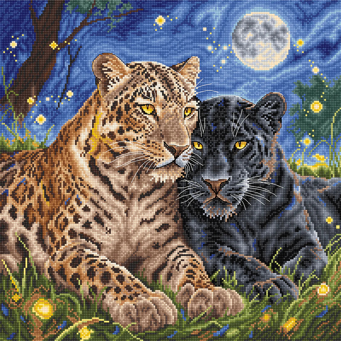 The Night of the Felines - Cross Stitch Kit AVA P160