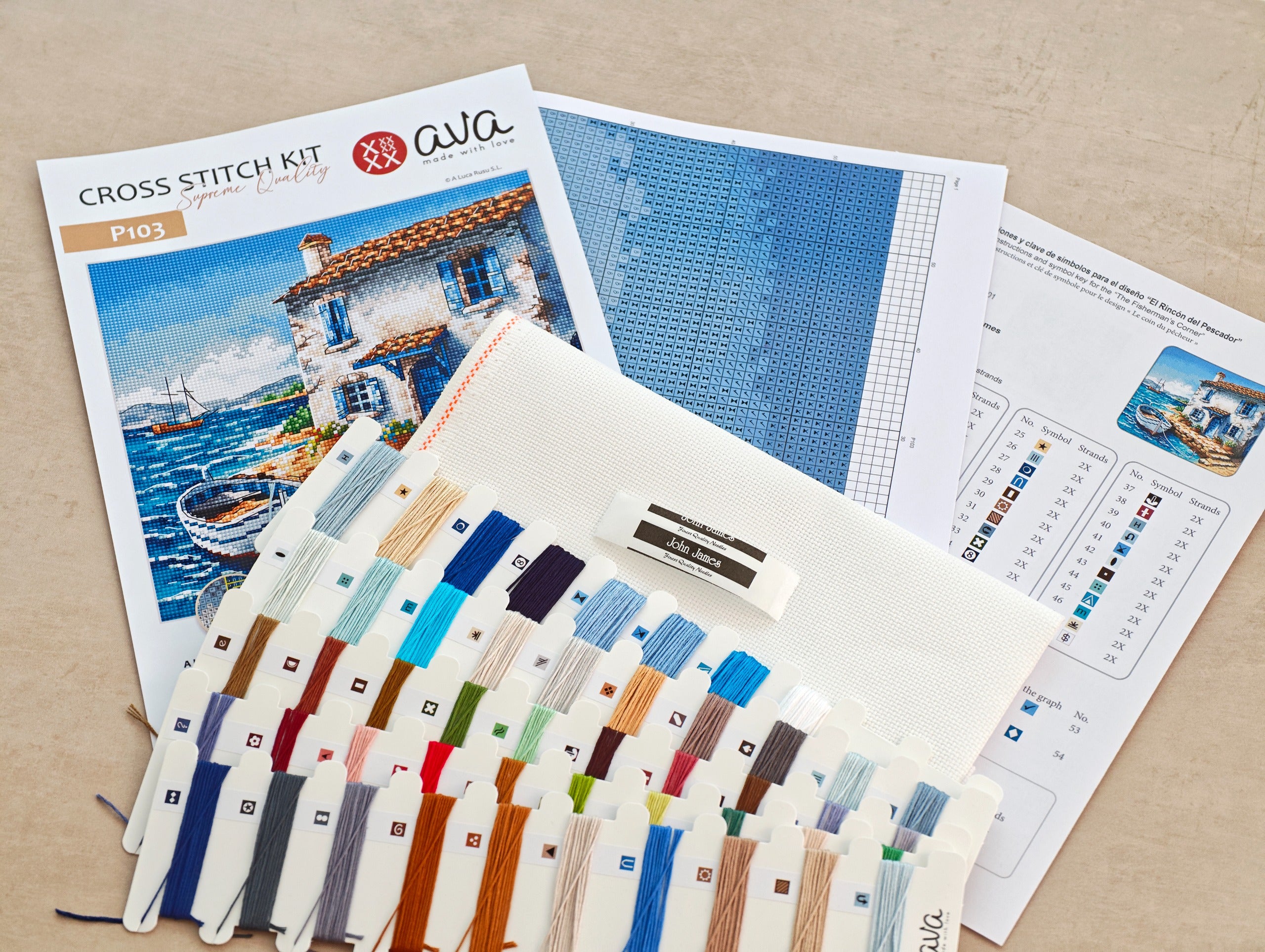 Cross Stitch Kit AVA P103-The Fisherman's Corner