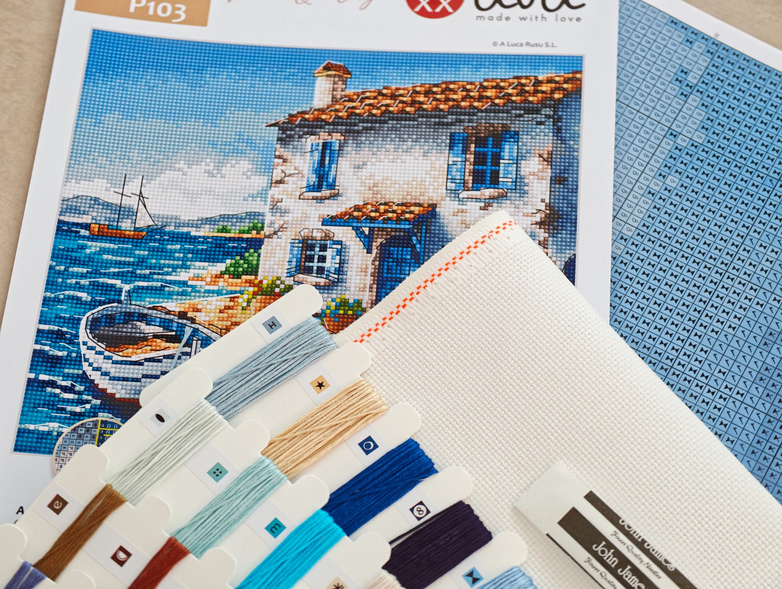 Cross Stitch Kit AVA P103-The Fisherman's Corner