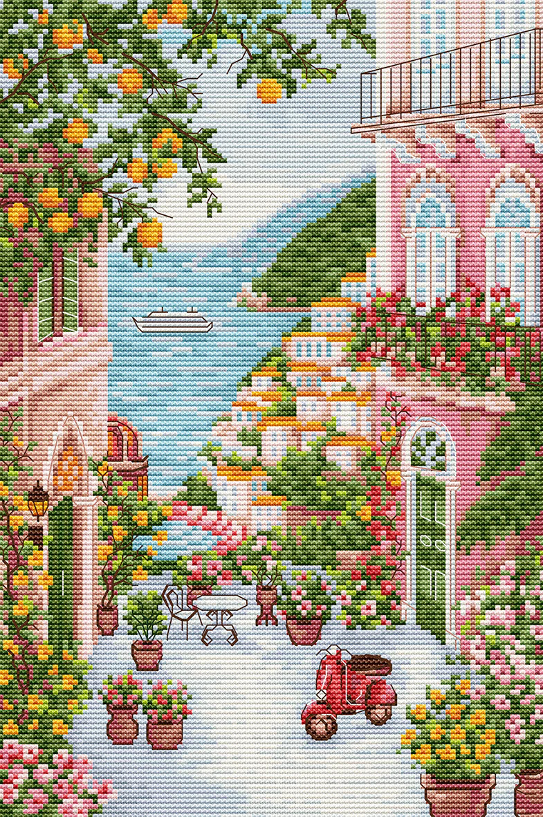 Luca-S - Positano,Italy, PK02 Cross Stitch Kit