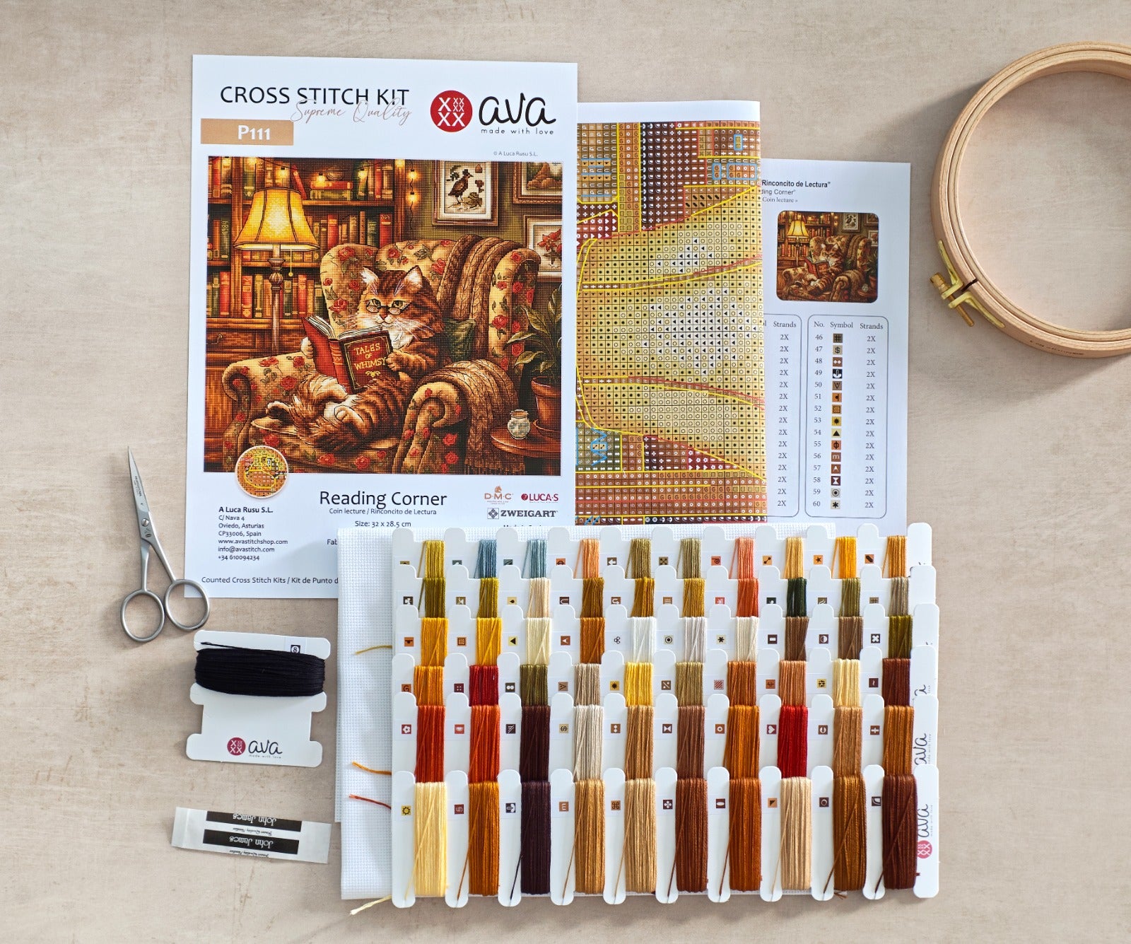 Cross Stitch Kit AVA P111-Reading Corner