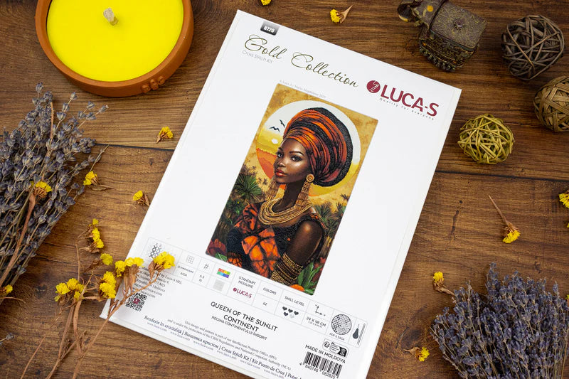 Cross Stitch Kit Luca-S GOLD - Queen of the Sunlit Continent, (B720)
