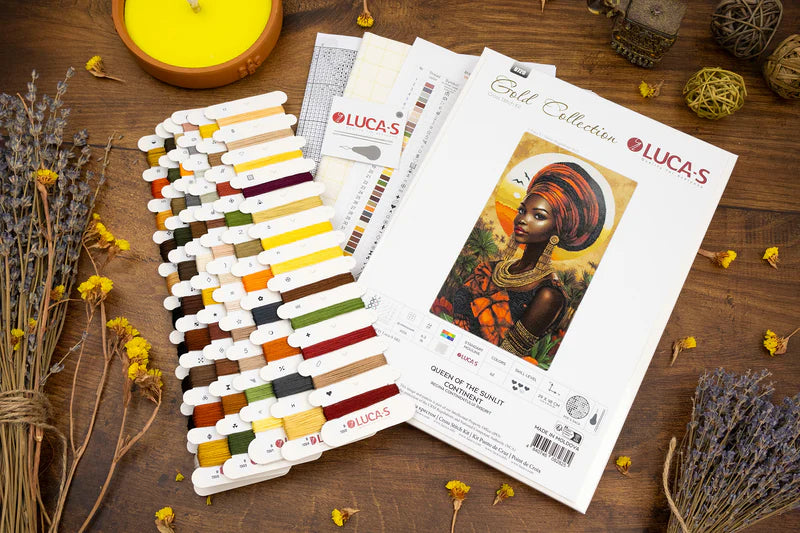 Cross Stitch Kit Luca-S GOLD - Queen of the Sunlit Continent, (B720)