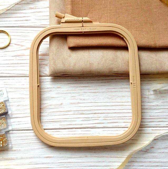 Cross Stitch Hoop, Beige - Nurge Embroidery Hoop