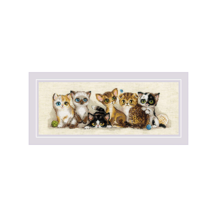 Cross stitch kit "Kittens" 40x15 cm SR2180