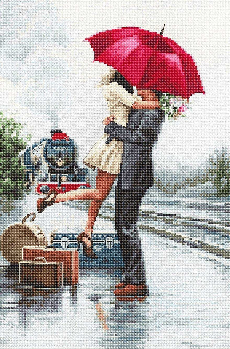 Cross Stitch Kit Luca-S - Couple on train station, (B2369)