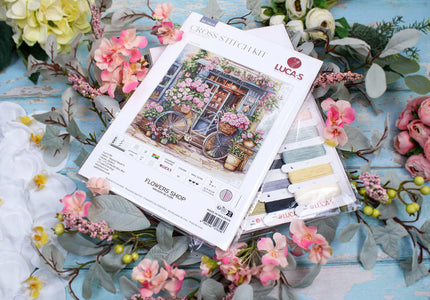 Cross Stitch Kit Luca-S - Flowers Shop, BU5044