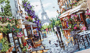 Cross Stitch Kit Luca-S - Paris in flowers, B2365
