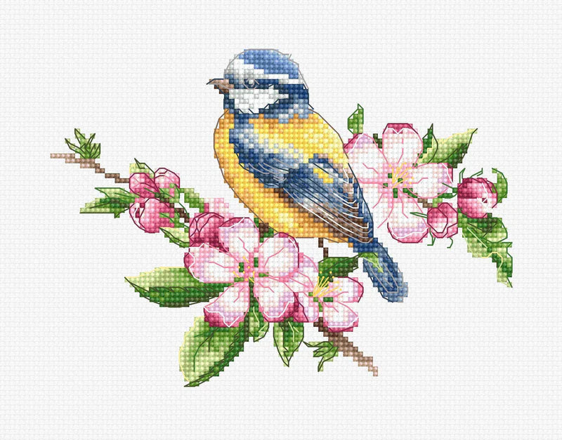 Cross Stitch Kit Luca-S - The blue tit, (B1195)