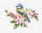 Cross Stitch Kit Luca-S - The blue tit, (B1195)