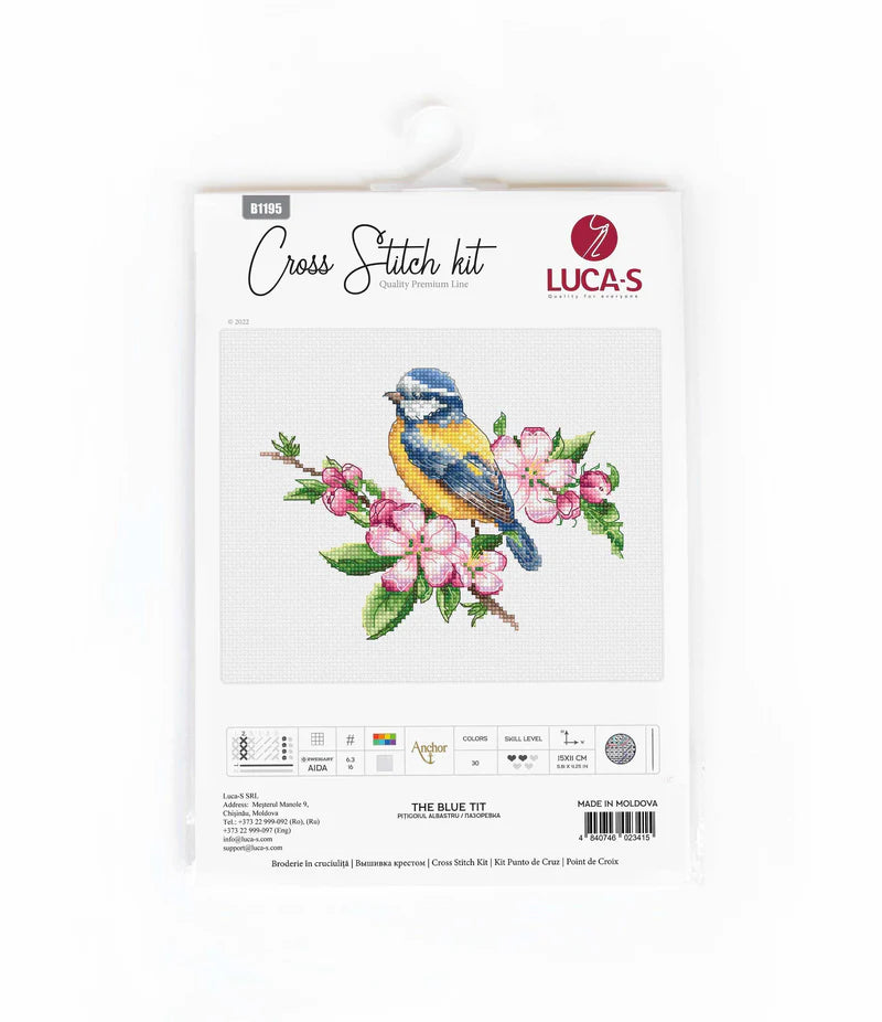 Cross Stitch Kit Luca-S - The blue tit, (B1195)