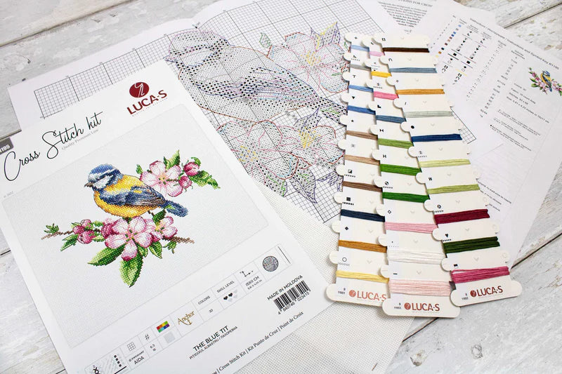 Cross Stitch Kit Luca-S - The blue tit, (B1195)