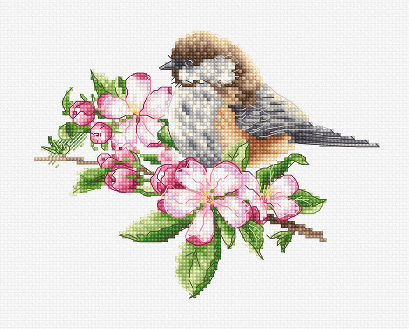 Cross Stitch Kit Luca-S - The tit on the branch,(B1194)