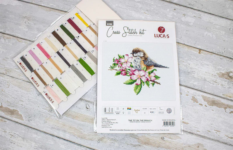 Cross Stitch Kit Luca-S - The tit on the branch,(B1194)