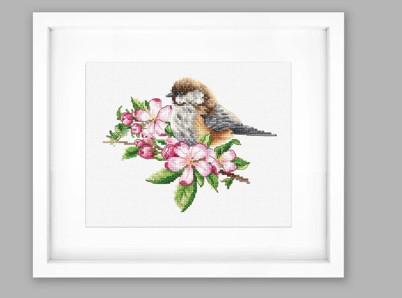 Cross Stitch Kit Luca-S - The tit on the branch,(B1194)