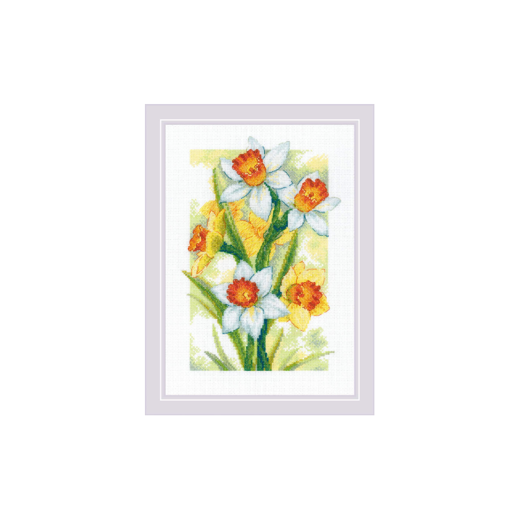 Cross stitch kit "Spring Glow. Daffodils" 21x30 cm SR2189
