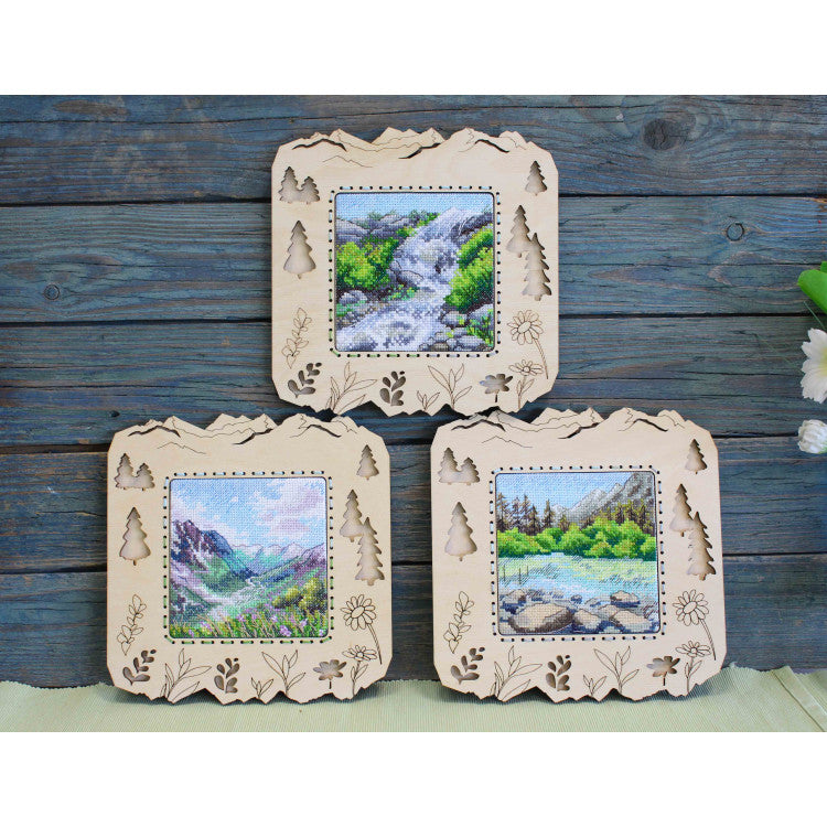 Cross stitch kit "Waterfall in the mountains" SM-998
