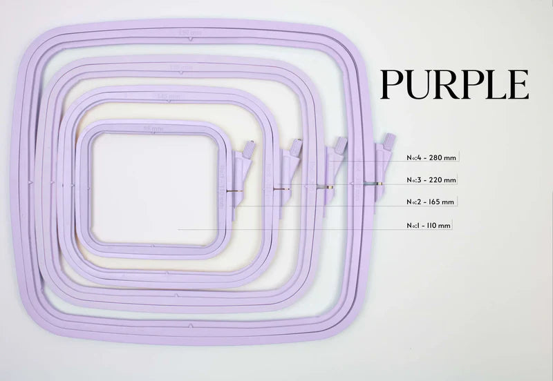 Cross Stitch Square Hoop, Purple - Nurge Embroidery Hoop