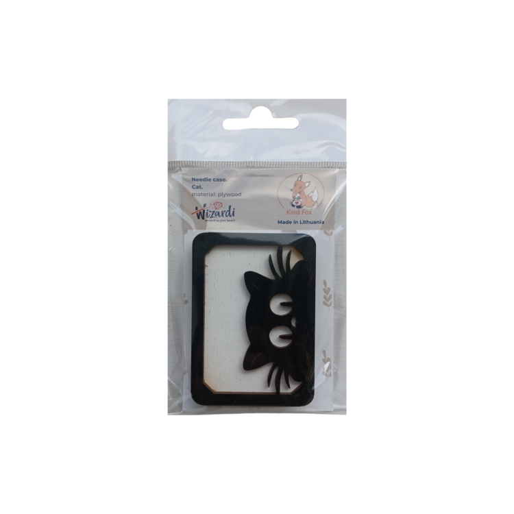 Wooden needle case "Cat" KF056/28