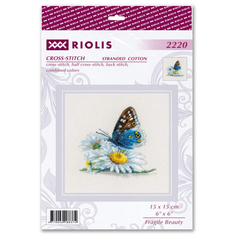 Cross stitch kit Fragile Beauty 15x15 cm SR2220