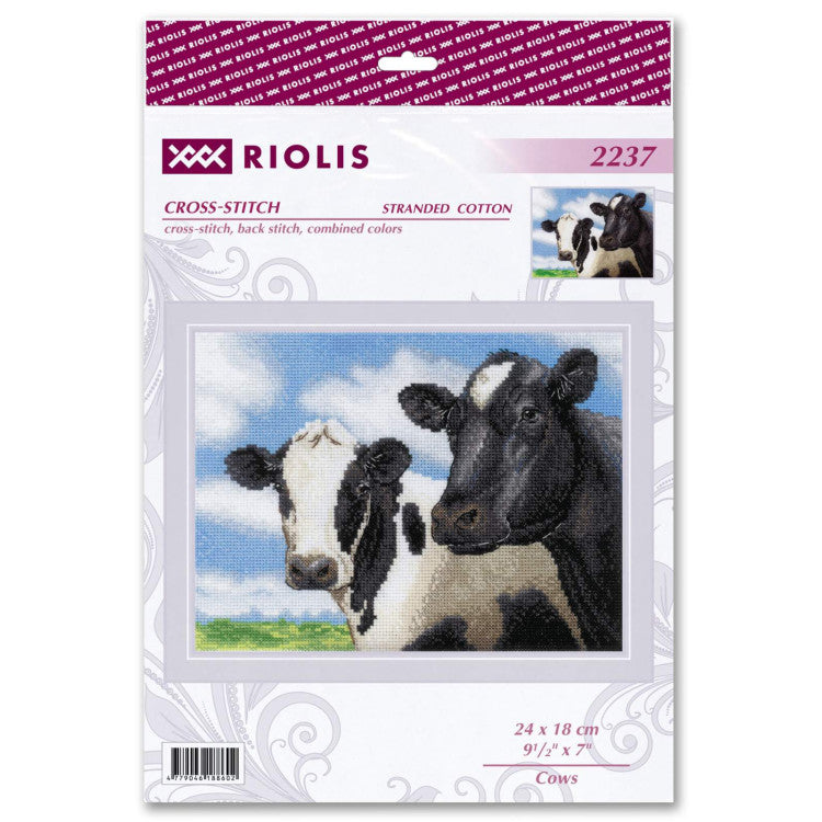 Cross stitch kit Cows 24x18 cm SR2237