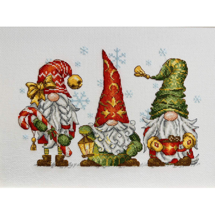 Cross stitch kit Jolly Gnomes 30x21 cm SR2234
