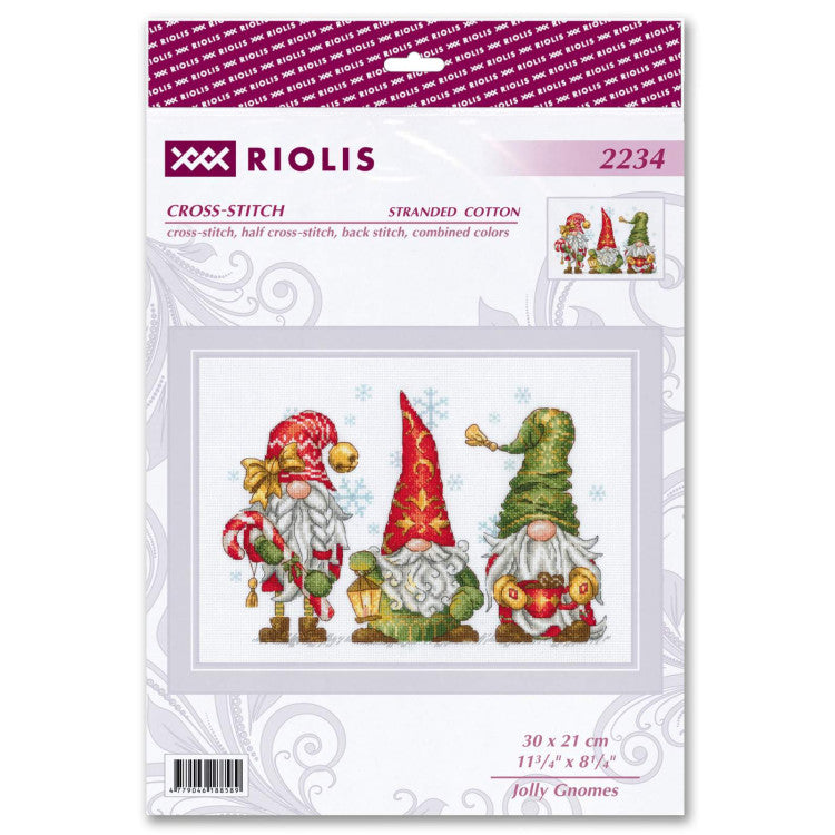 Cross stitch kit Jolly Gnomes 30x21 cm SR2234