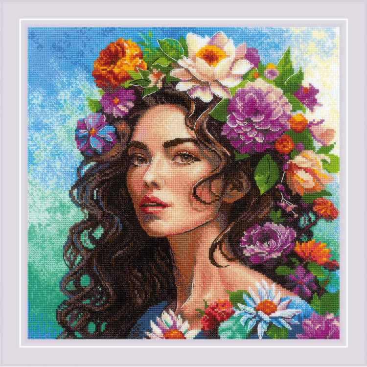 Cross stitch kit Floral Muse 30x30 cm SR2254