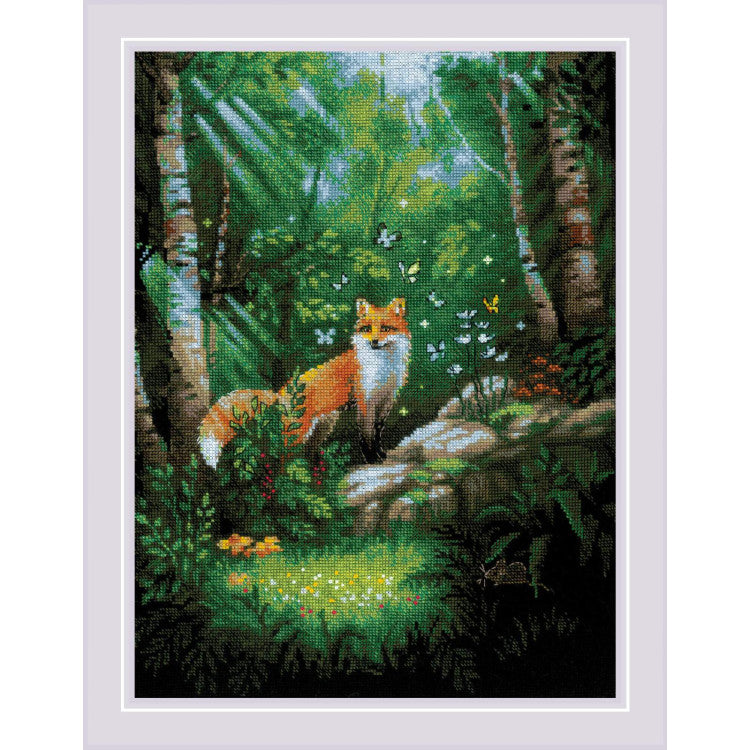 Cross stitch kit "Fox in the Forest" 30x40 cm SR2251