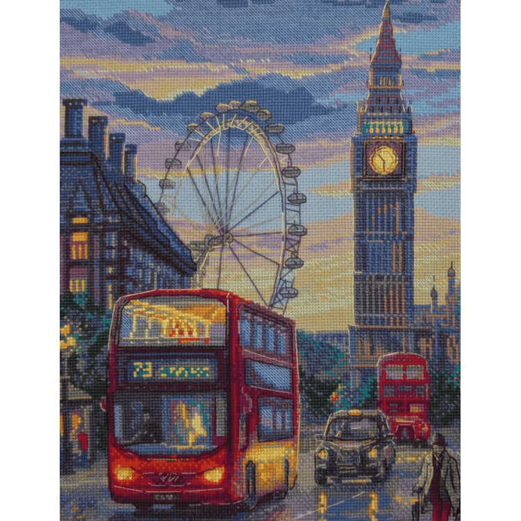 Cross stitch kit - Aine collection "Rainy London" 30x40 cm SRA1014