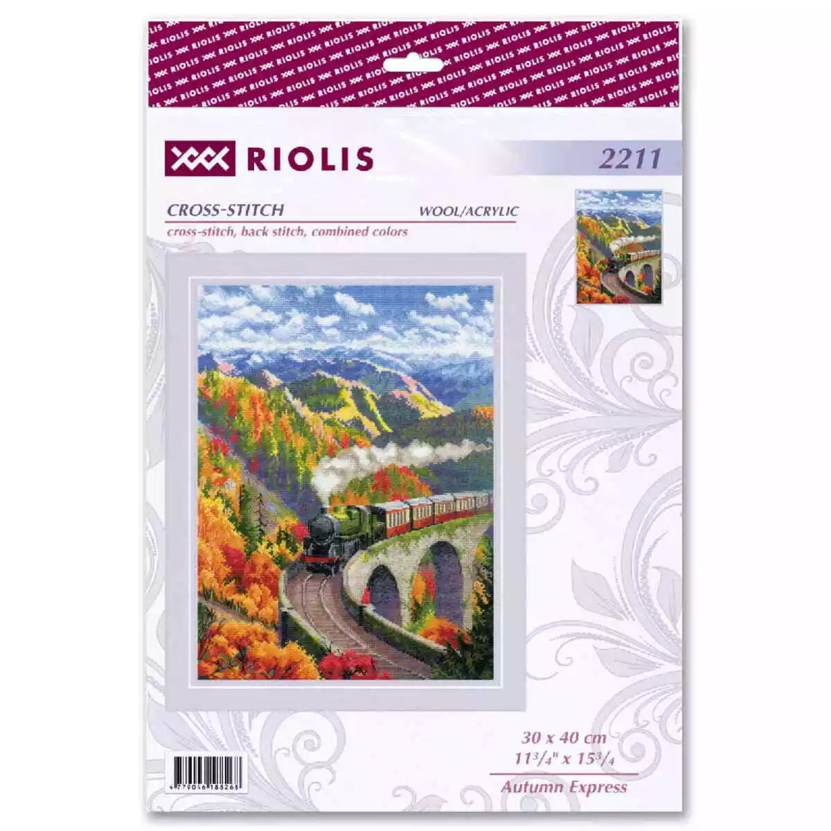 Cross stitch kit "Autumn Express" 30x40 cm SR2211