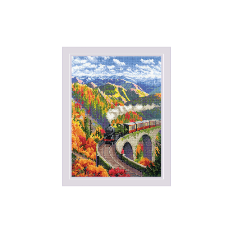 Cross stitch kit "Autumn Express" 30x40 cm SR2211