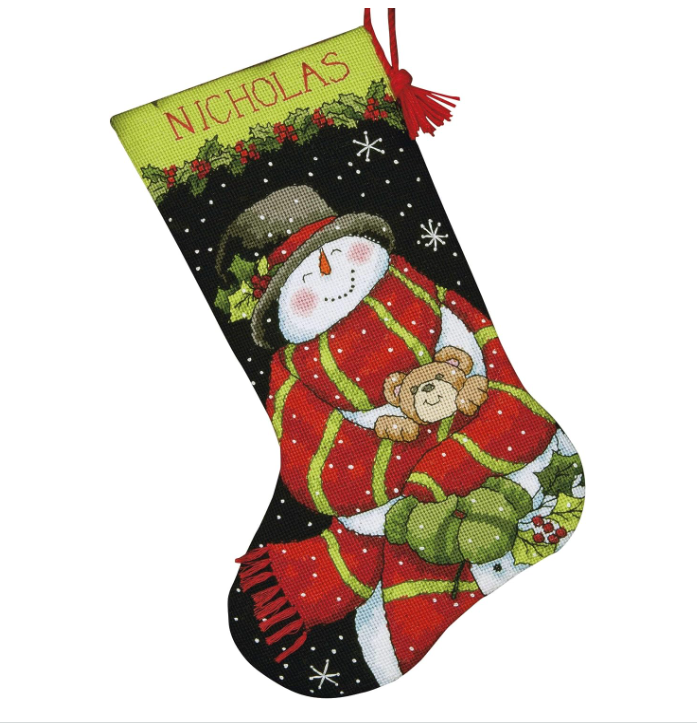 Snowman and Bear Stocking D71-09151