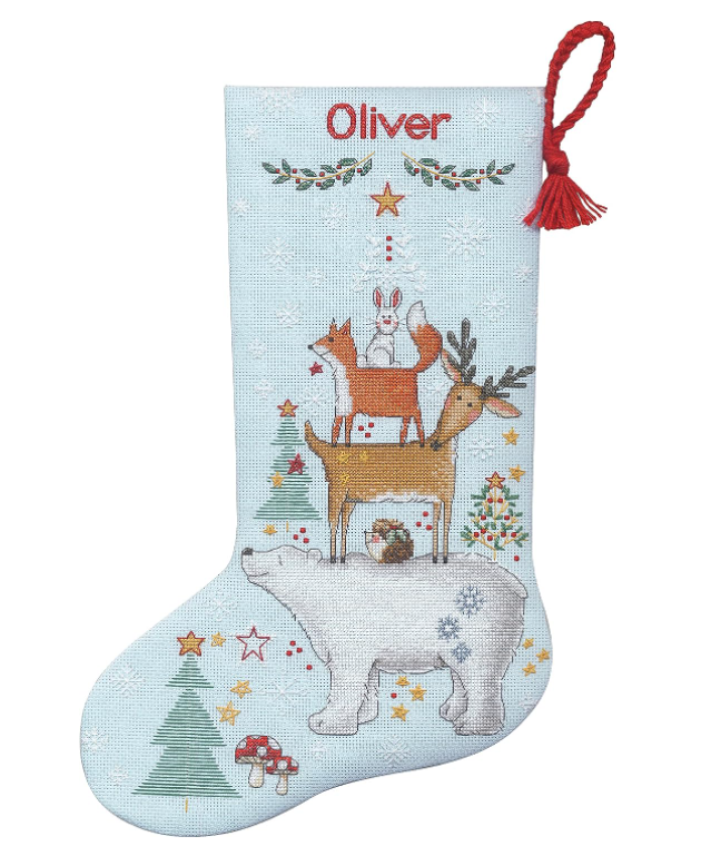 Christmas Stocking "Woodland stack" D70-09601