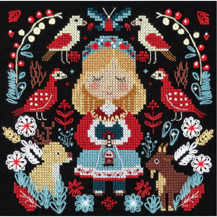 PCE-7505 Cross stitch kit "Mistress of the Forest" 15.5 x 15.5 cm