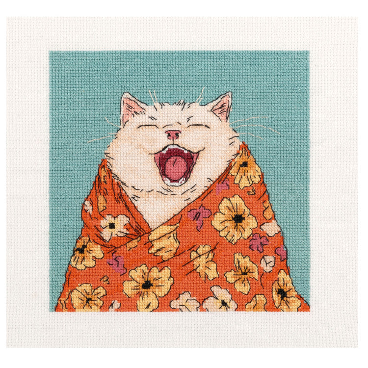 PK-7533 Cross stitch kit PANNA "Sleepy cat" 15 x 15 cm