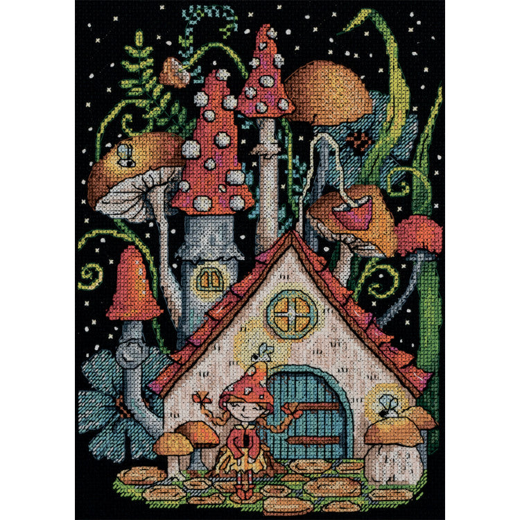 PVS-7321 Cross stitch kit PANNA "Mushroom house" 19 x 24.5 cm