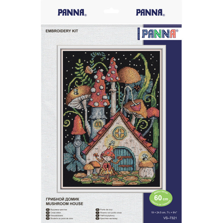 PVS-7321 Cross stitch kit PANNA "Mushroom house" 19 x 24.5 cm