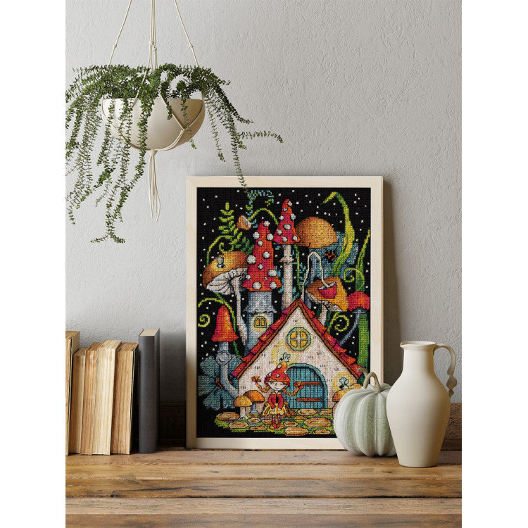 PVS-7321 Cross stitch kit PANNA "Mushroom house" 19 x 24.5 cm