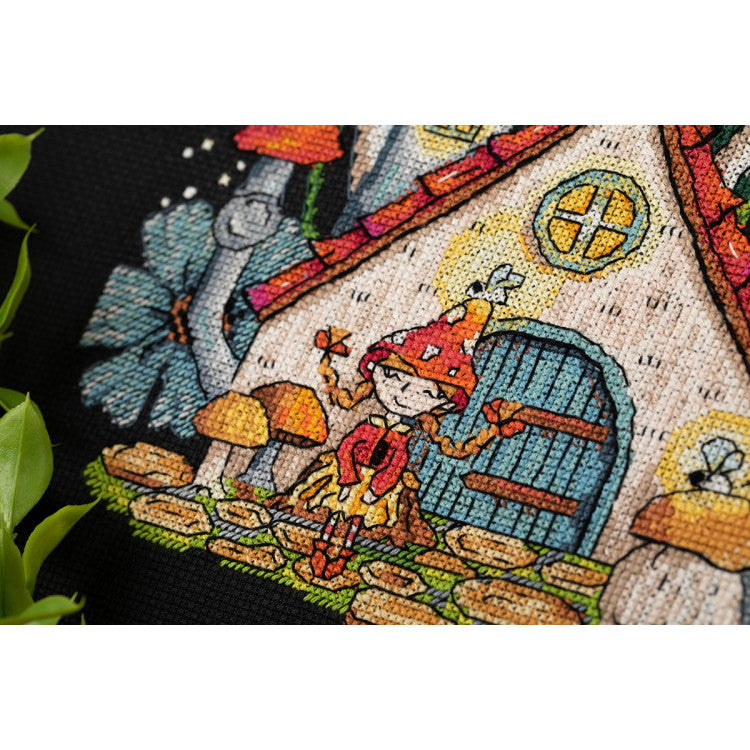 PVS-7321 Cross stitch kit PANNA "Mushroom house" 19 x 24.5 cm