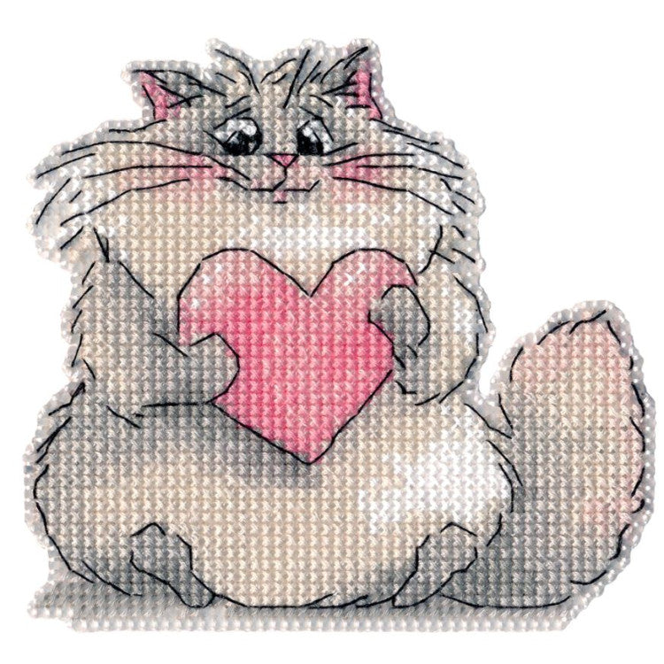 "Magnet. Kitty" 9,6×9,1 cm S1712 Cross stitch kit
