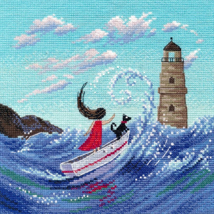 "On the waves" 18×18 cm S1714 Cross stitch kit