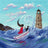 "On the waves" 18×18 cm S1714 Cross stitch kit